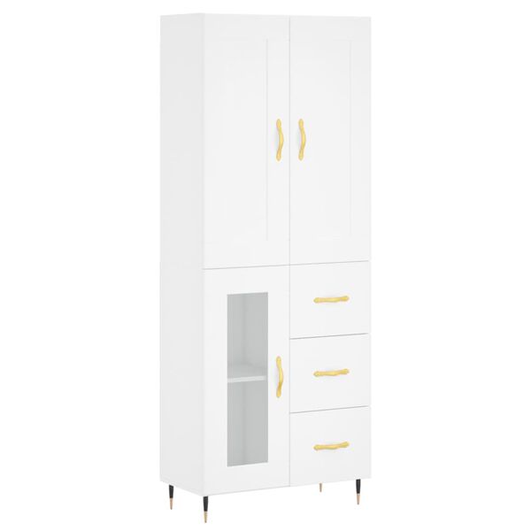 vidaXL Highboard Wei&szlig; 69,5x34x180 cm Holzwerkstoff