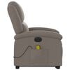 vidaXL Elektrischer Massagesessel mit Aufstehhilfe Taupe Stoff