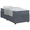 vidaXL Bettrahmen Dunkelgrau 90 x 200 cm Stoff