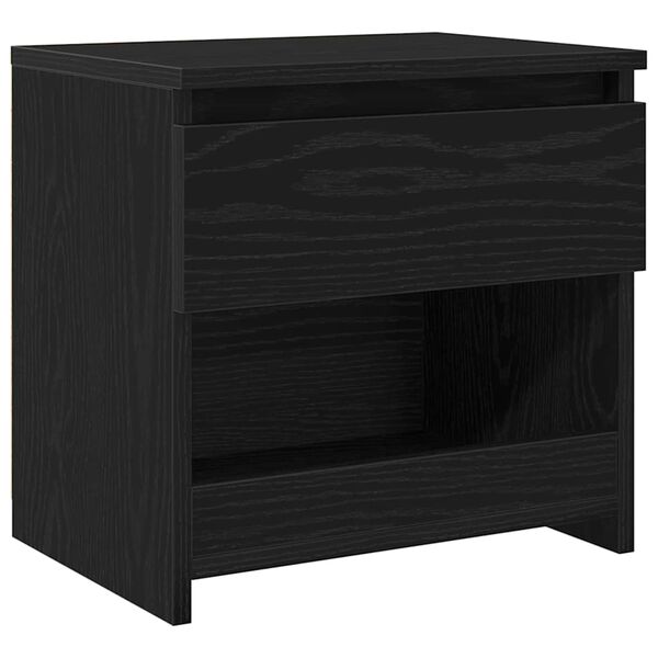 vidaXL Nachttisch Schwarze Eiche 40 x 30 x 39 cm Holzwerkstoff