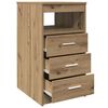 vidaXL Schubladenschrank Artisan-Eiche 40x50x76 cm Holzwerkstoff