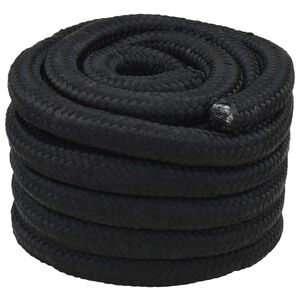 vidaXL Bootsseil 3 mm 5 m Schwarz PP