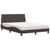 vidaXL Bett mit Matratze "Hanko" Dunkelbraun 140x190 cm Stoff