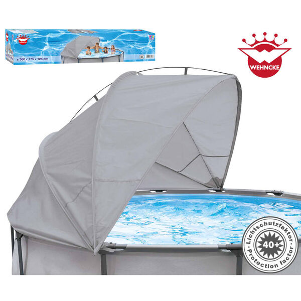 Happy People Sonnenschutzdach f&uuml;r Stahlrahmenpool 360x175x125 cm