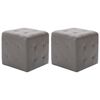 vidaXL Nachttische 2 Stk. Grau 30&times;30&times;30 cm Kunstleder