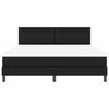 vidaXL Boxspringbett mit Matratze Schwarz 180 x 200 cm Kunstleder