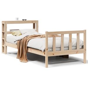 vidaXL Massivholzbett ohne Matratze 75x190 cm Kiefernholz