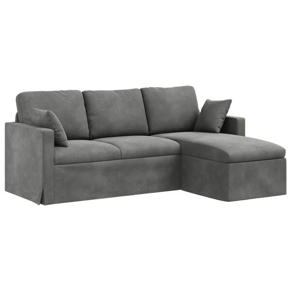 vidaXL Sofa Dunkelgrau