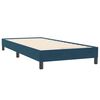 vidaXL Boxspringbett mit Matratze Dunkelblau 100x220 cm Samt