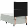 vidaXL Boxspringbett mit Matratze Hellgrau 100 x 200 cm Stoff