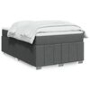 vidaXL Boxspringbett mit Matratze Dunkelgrau 120x190 cm Stoff