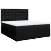 vidaXL Boxspringbett mit Matratze Schwarz 200x200 cm Stoff