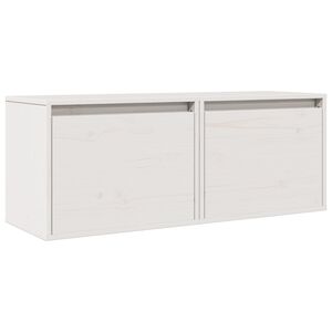 vidaXL Wandschr&auml;nke 2 Stk. Wei&szlig; 45x30x35 cm Massivholz Kiefer