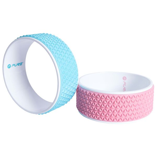 Pure2Improve Yoga-Rad 34 cm Rosa und Wei&szlig;