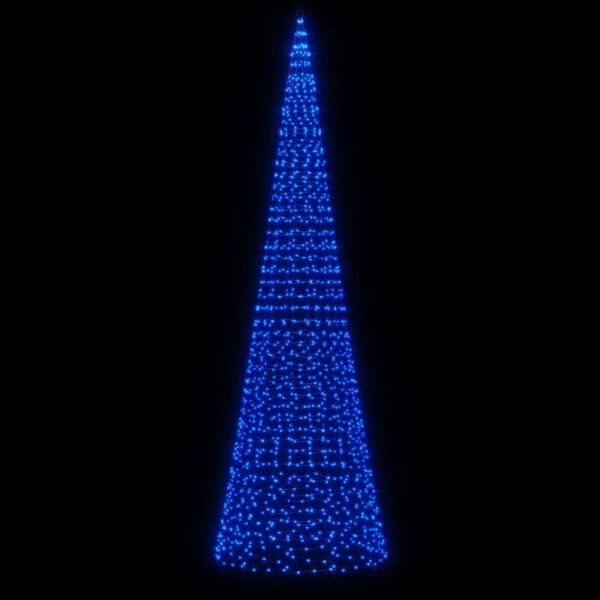 vidaXL LED-Weihnachtsbaum f&uuml;r Fahnenmast 1534 LEDs Blau 500 cm