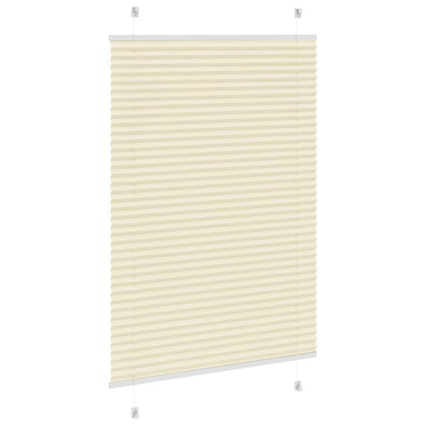 vidaXL Plissee Creme 95x150 cm Stoffbreite 94,4 cm Polyester