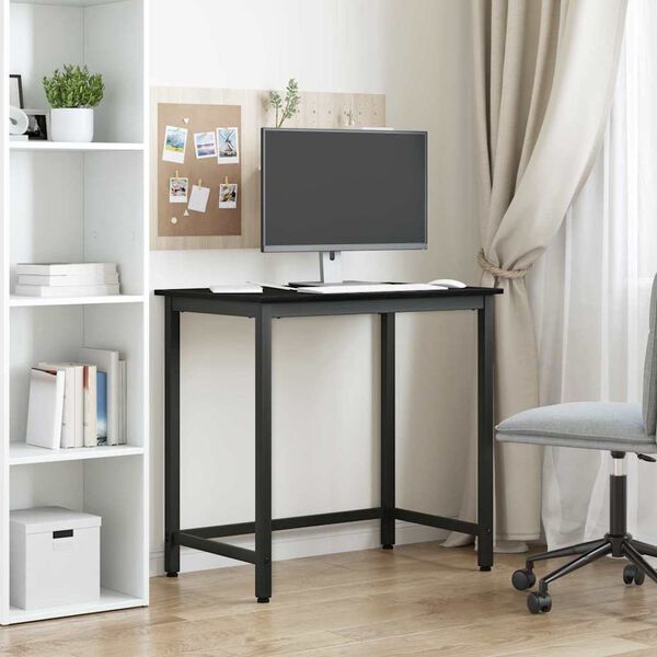 vidaXL Tisch Schwarz Eichen-Optik 100 x 50 x 76,5 cm