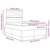 vidaXL Boxspringbett mit Matratze mit LED Taupe 120 x 190 cm Stoff