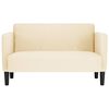 vidaXL Zweisitzer-Sofa Creme 109 cm Cordstoff