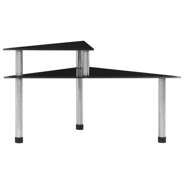 vidaXL K&uuml;chenregal Schwarz 49,5x35x26 cm Hartglas