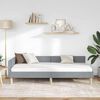 vidaXL Eckbettgestell mit Kopfteil Hellgrau 90 x 200 cm Stoff