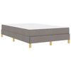 vidaXL Boxspringbett mit Matratze Taupe 120 x 200 cm Stoff