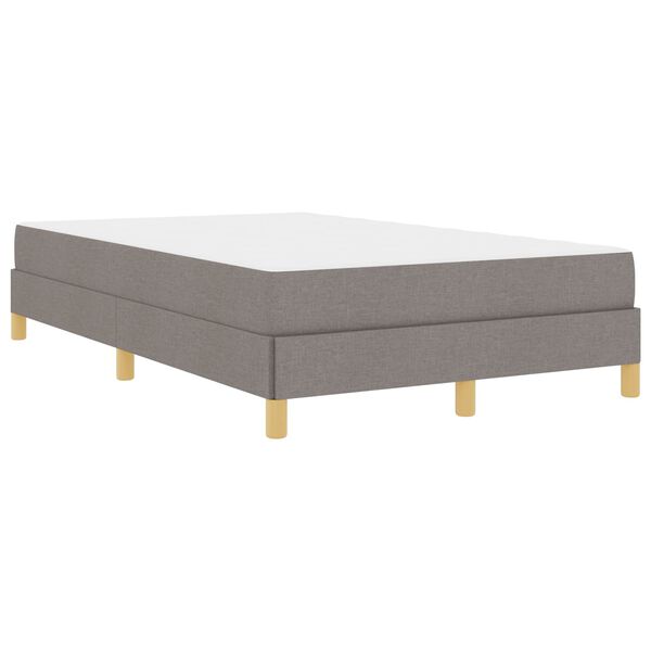 vidaXL Boxspringbett mit Matratze Taupe 120 x 200 cm Stoff
