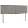 vidaXL Boxspringbett mit Matratze Hellgrau 140x190 cm Samt