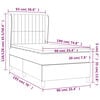 vidaXL Boxspringbett mit Matratze Dunkelgrau 90x190 cm Samt