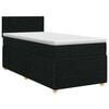 vidaXL Boxspringbett mit Matratze Schwarz 90 x 190 cm Stoff