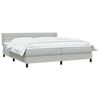 vidaXL Boxspringbett mit Matratze Hellgrau 200x210 cm Samt