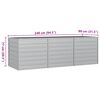vidaXL Garten-Hochbeet 240x80x77 cm Verzinkter Stahl Silbern