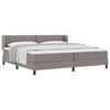 vidaXL Boxspringbett mit Matratze Taupe 200 x 200 cm Stoff