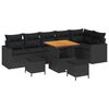 vidaXL Gartensofa-set 9 stk. Schwarz Poly-Rattan