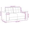 vidaXL Zweisitzer-Sofa Dunkelgrau 160x77x82 cm Stoff