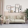 vidaXL Sofa mit Kissen 3-Sitzer Creme Samt