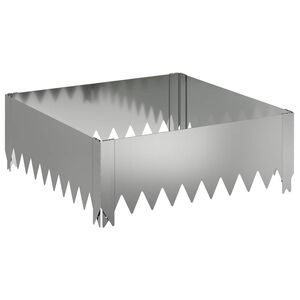 vidaXL Raseneinfassung 60 x 60 x 20 cm Stahl Silber