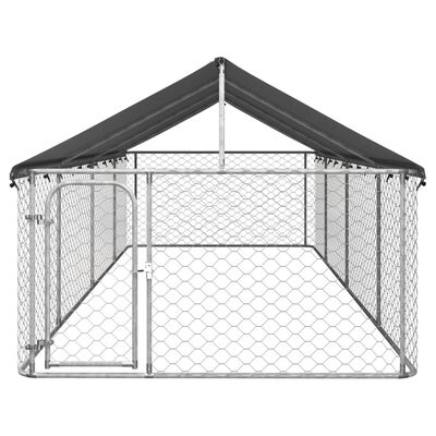 vidaXL Outdoor-Hundezwinger mit Dach 600x200x150 cm