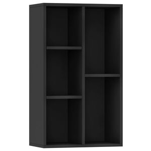 vidaXL B&uuml;cherregal/Sideboard Schwarz 50x25x80 cm Holzwerkstoff