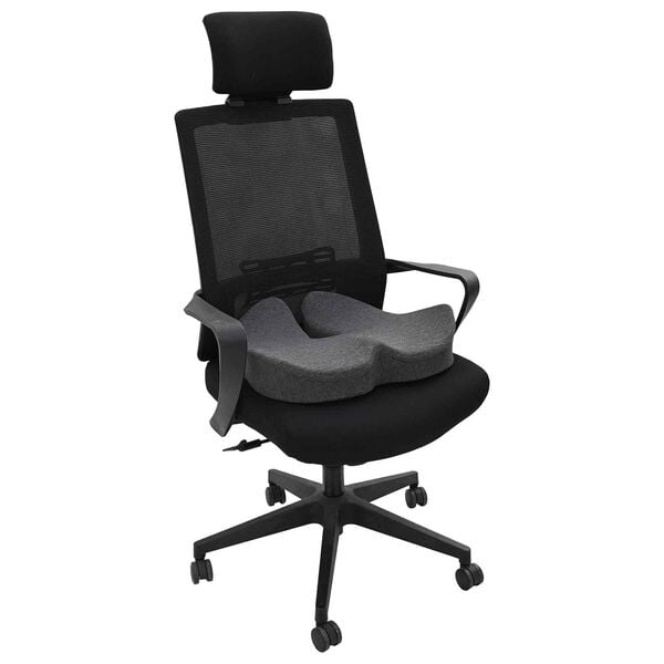 vidaXL Sitzkissen Einfarbig Dunkelgrau 50 x 43 x 10 cm Viscoschaum