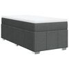vidaXL Boxspringbett mit Matratze Dunkelgrau 90x190 cm Stoff