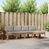 vidaXL Outdoor-Sofagarnitur mit Kissen 5 pcs Nat&uuml;rlich und Hellgrau