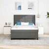 vidaXL Boxspringbett mit Matratze Dunkelgrau 200 x 140 cm Stoff