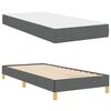 vidaXL Boxspringbett mit Matratze Dunkelgrau 90 x 200 cm Stoff