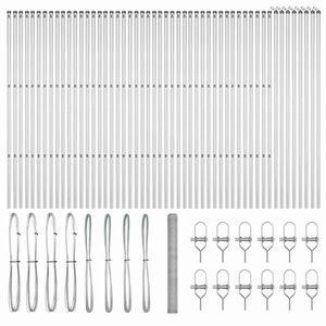 vidaXL Zaunpfosten Silber