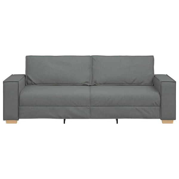 vidaXL 3-Sitzer-Sofa Dunkelgrau 220x78x84 cm Stoff