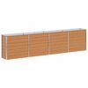 vidaXL Hochbeet Hellbraun 320 x 40 x 77 cm Verzinkter Stahl