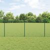 vidaXL Zaun mit Pfosten Gr&uuml;n 1 x 10 m Stahl und PVC