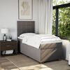 vidaXL Boxspringbett mit Matratze Taupe 90x200 cm Stoff