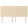 vidaXL Kopfteil Creme 180x5x118/128 cm Stoff